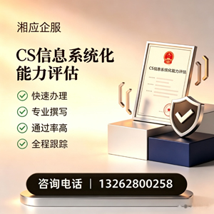 枣庄CS信息系统化能力评估申报服务